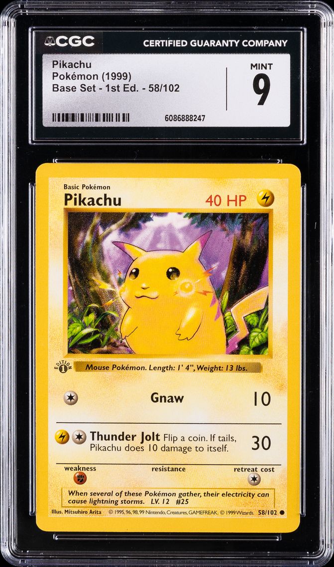 Pikachu Base Set CGC 9